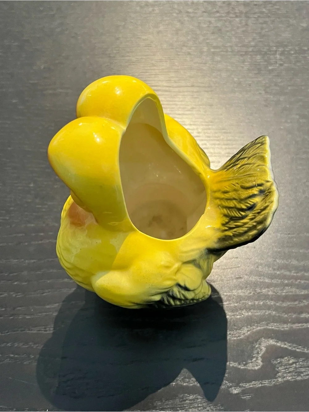Vintage Yellow Ceramic Lovebird Duo Vase - Picture 2 of 3